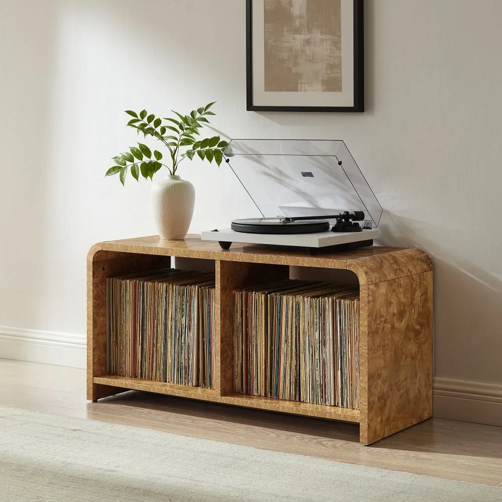 Crosley Ingrid skivspelarstativ vinylförvaring lönn