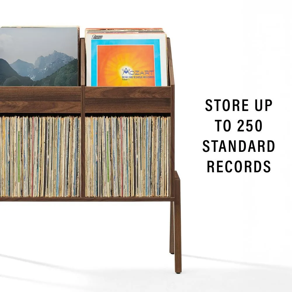 Crosley Luna förvaringsbänk vinyl valnöt