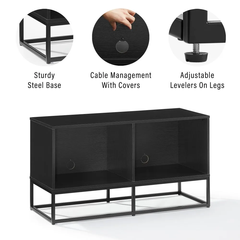 Crosley Enzo skivspelarbänk svart med vinylförvaring