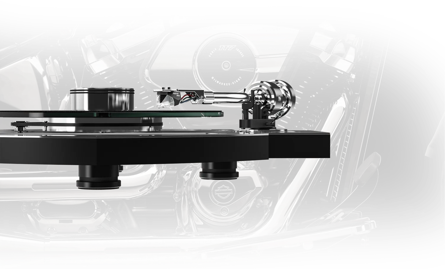 Pro-Ject Harley-Davidson skivspelare remdrift LP