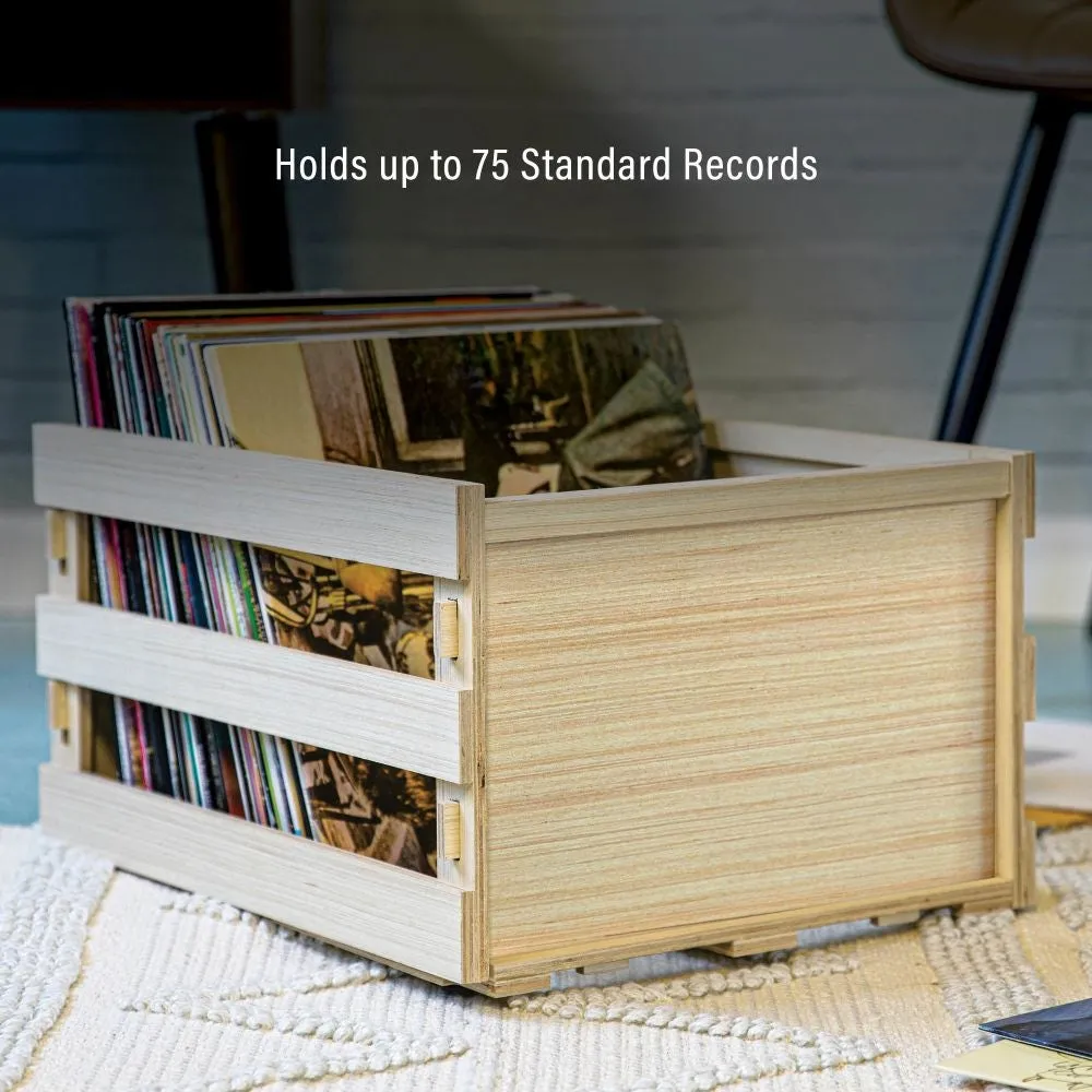 Crosley skivback trälåda Natural för 75 LP