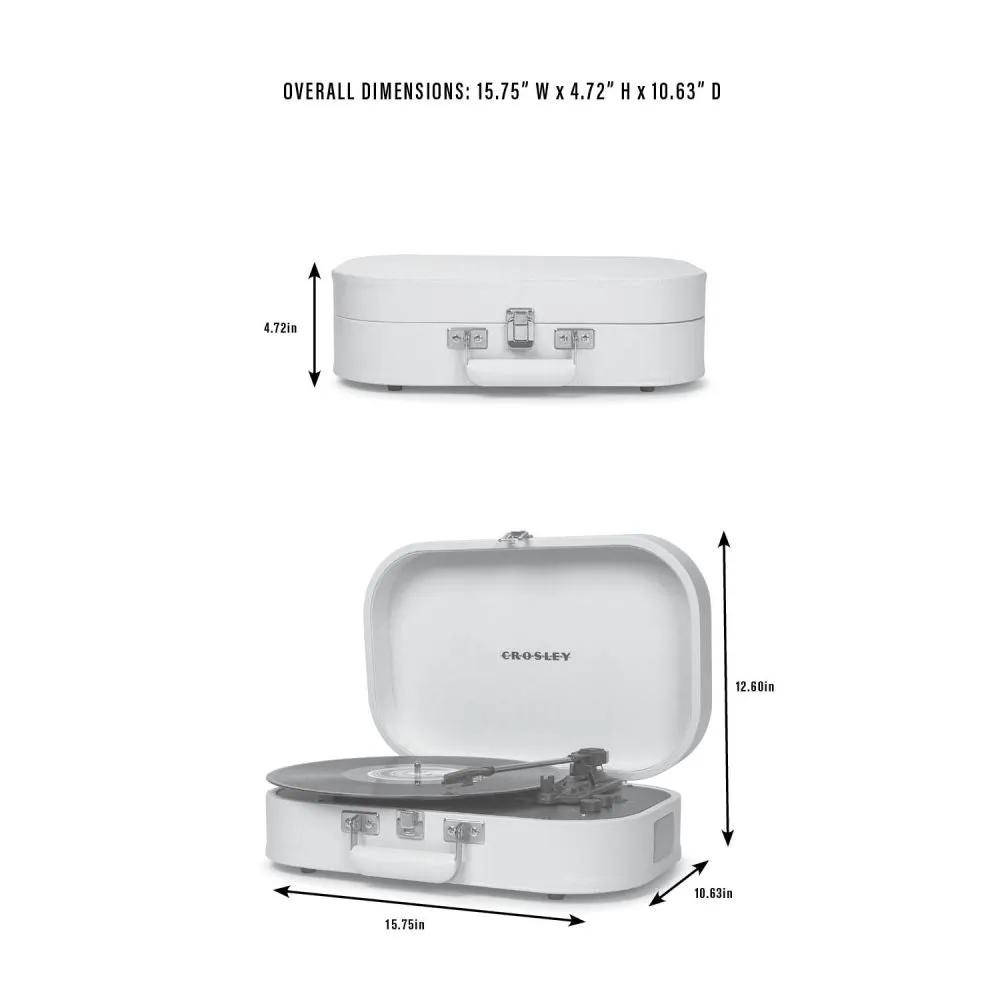 Crosley Discovery reseskivspelare svart med högtalare
