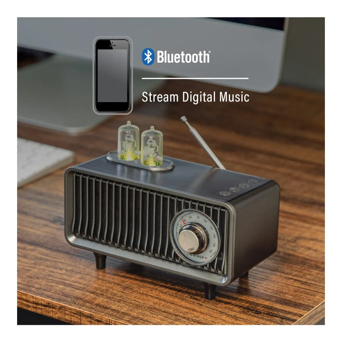 Crosley Milton radio Bluetooth White Sand retro