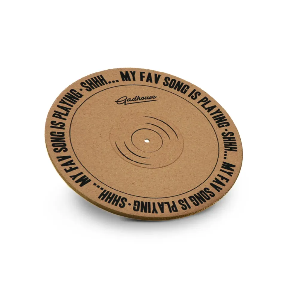 Gadhouse slipmat i kork för skivspelare