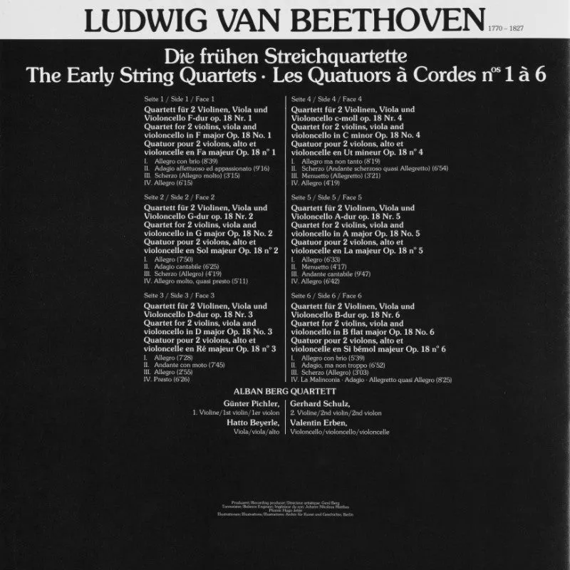 Revox Alban Berg Quartett Beethoven masterband Studio Master
