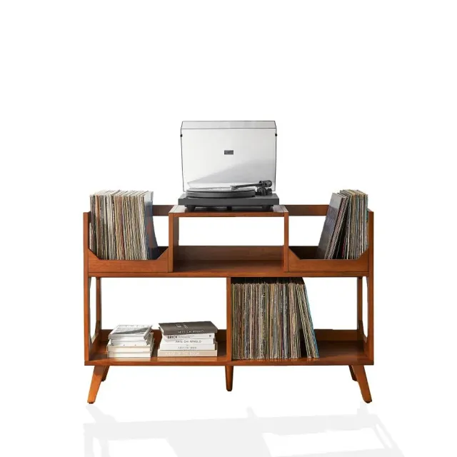 Crosley Asheville Large vinylskåp valnöt