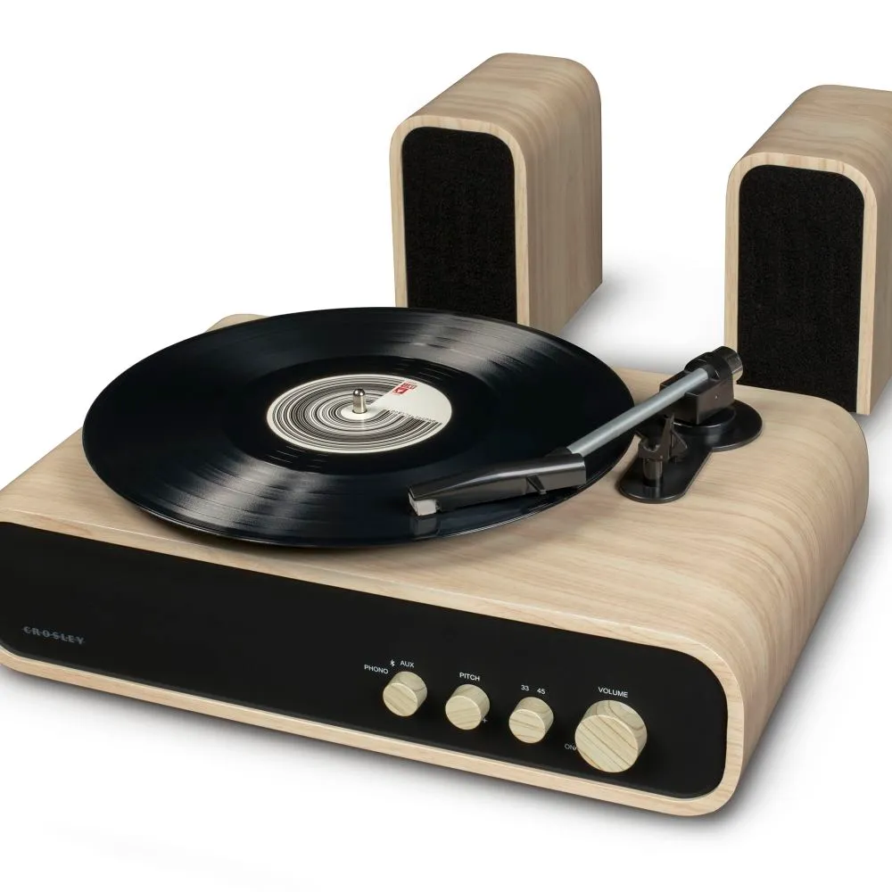 Crosley Gig skivspelare med högtalare natur bluetooth