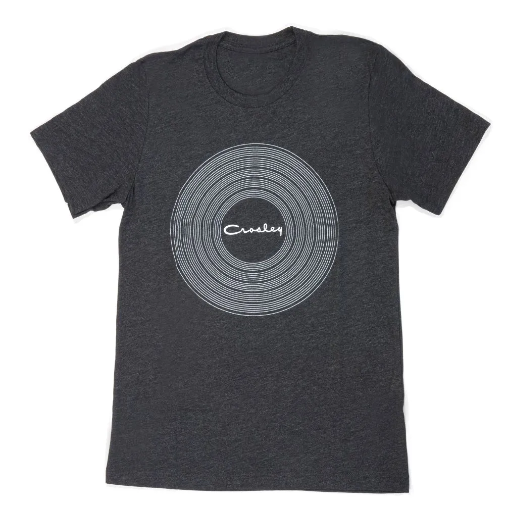 Crosley Vinyl Grooves t-shirt svart tri-blend