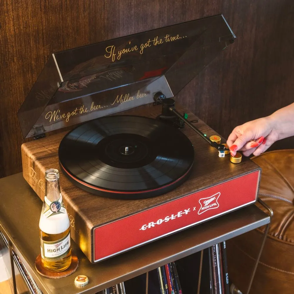 Crosley Miller Stave skivspelare valnöt RIAA