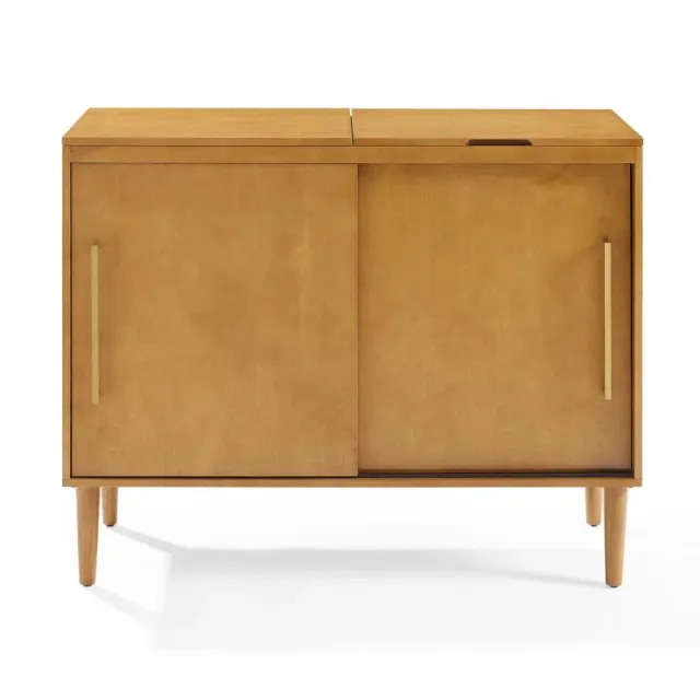 Crosley Everett mediamöbel vinyl Matt Black