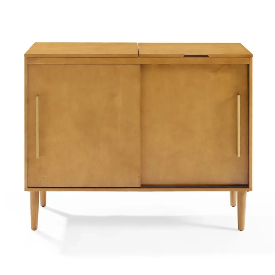 Crosley Everett mediamöbel vinyl Matt Black