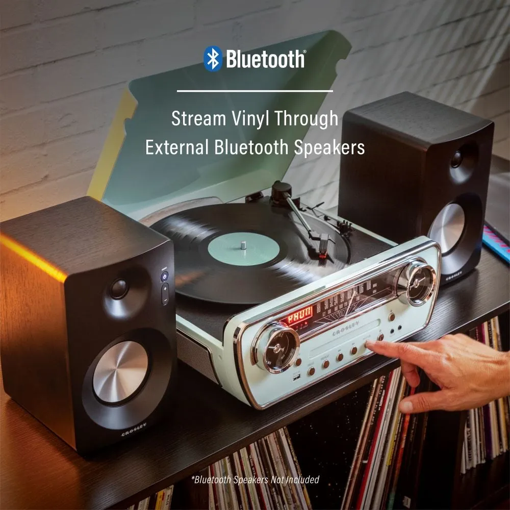 Crosley Powel 7-i-1 skivspelare svart bluetooth
