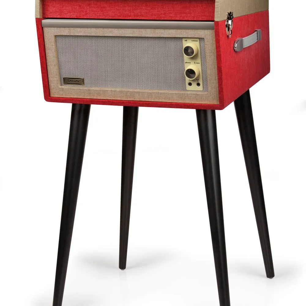 Crosley Dansette Bermuda skivspelare röd bluetooth