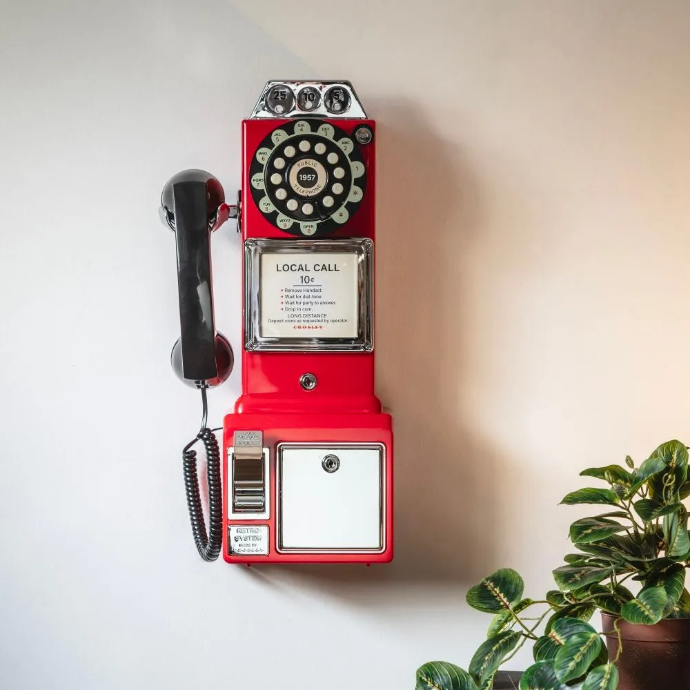 Crosley 1950s Payphone retro telefon sparbössa