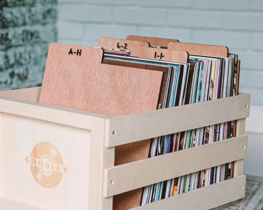 Crosley A-Z skivavdelare trä för LP natural