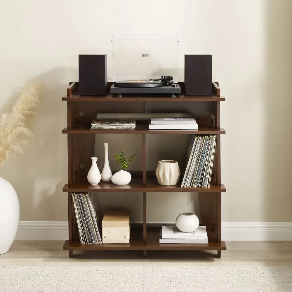 Crosley Soho skivmöbel mahogny stor 400 vinyl