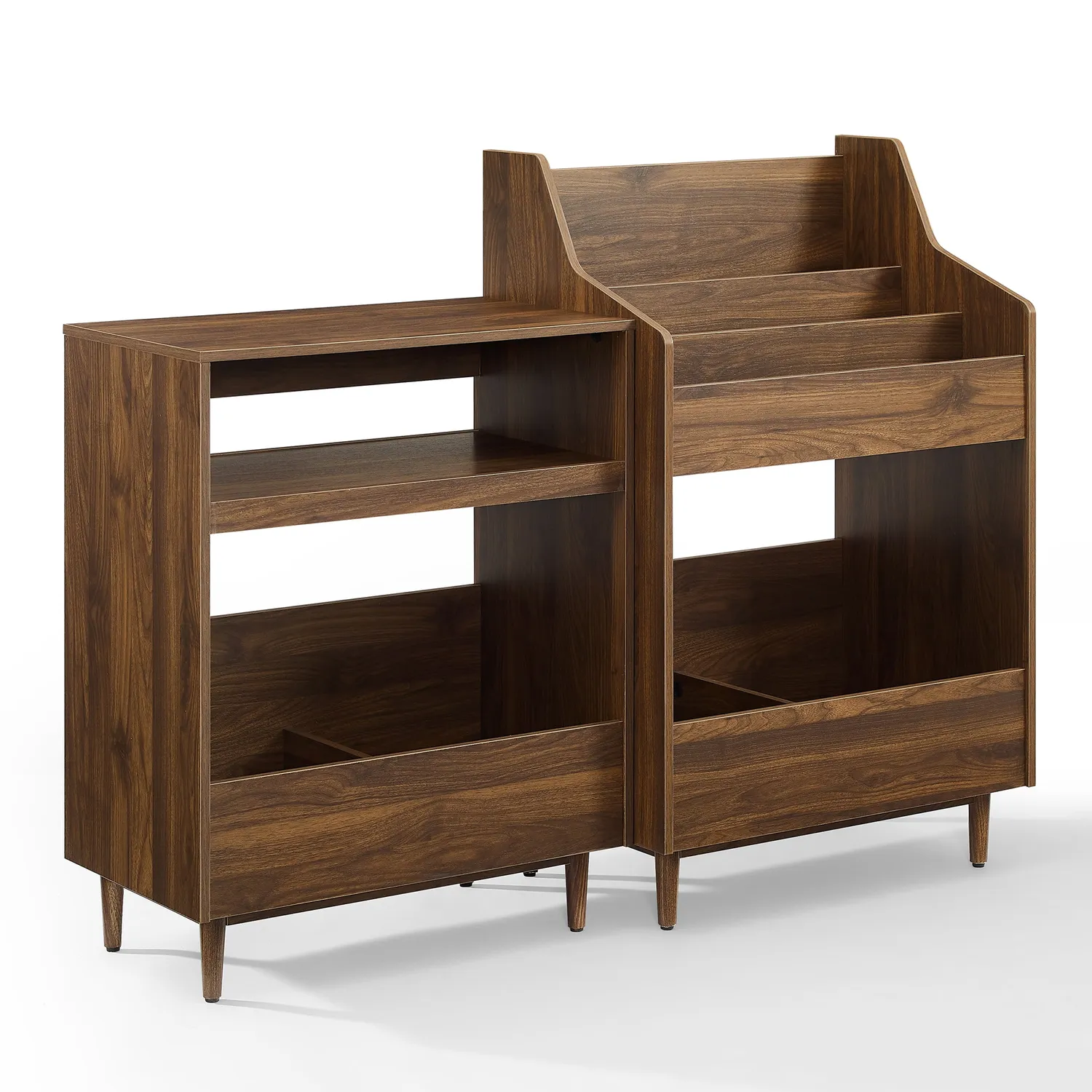 Crosley Liam skivmöbel set 2-delar valnöt