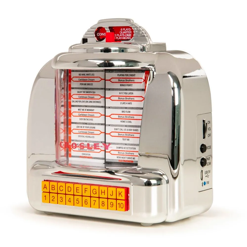 Crosley Diner Jukebox Radio bluetoothhögtalare silver FM