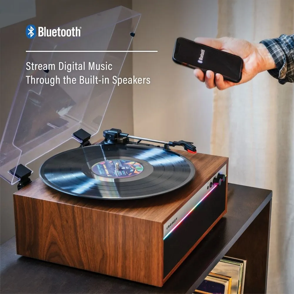 Crosley Strobe skivspelare valnöt remdrift