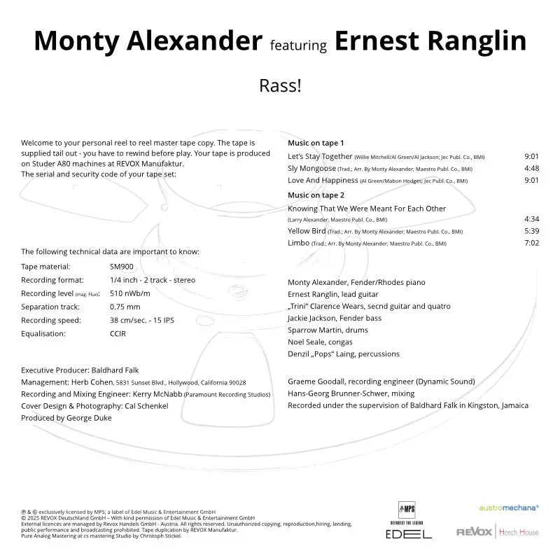 Revox Monty Alexander Rass masterband Standard