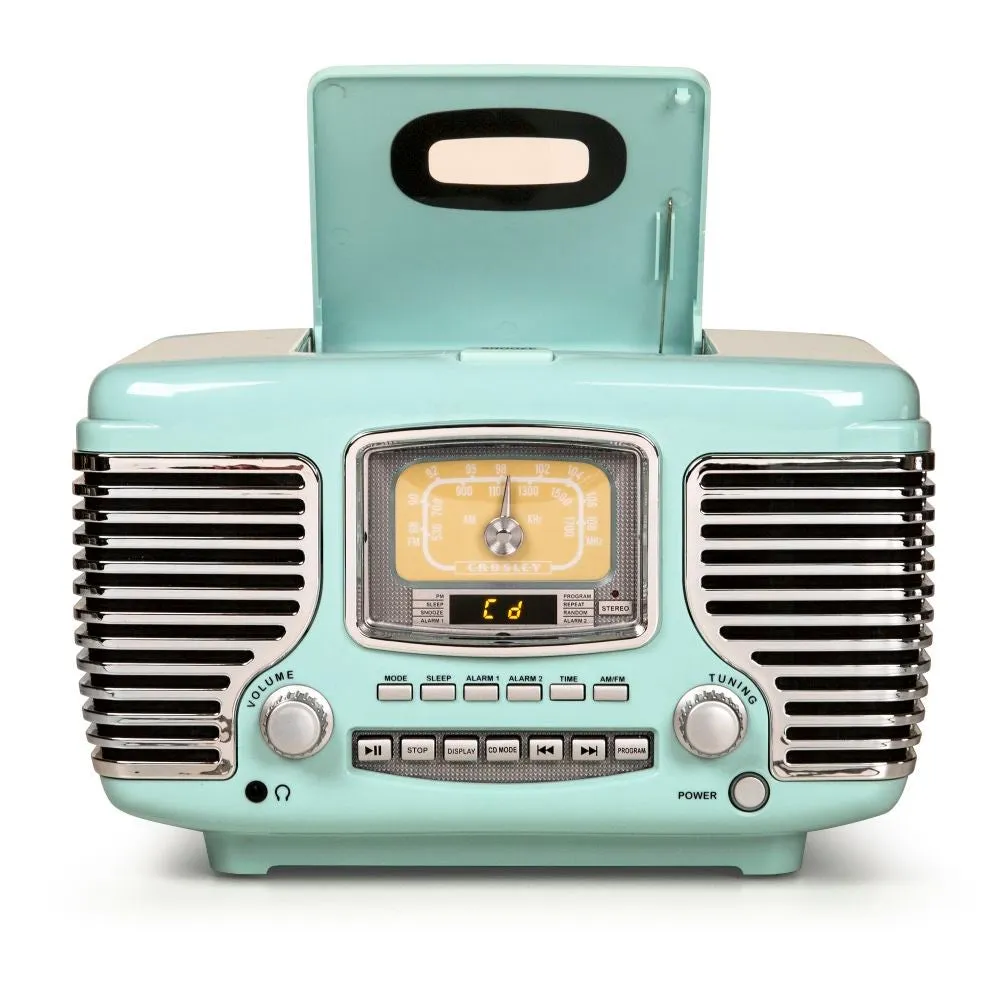 Crosley Corsair radio CD-spelare aqua blue bluetooth