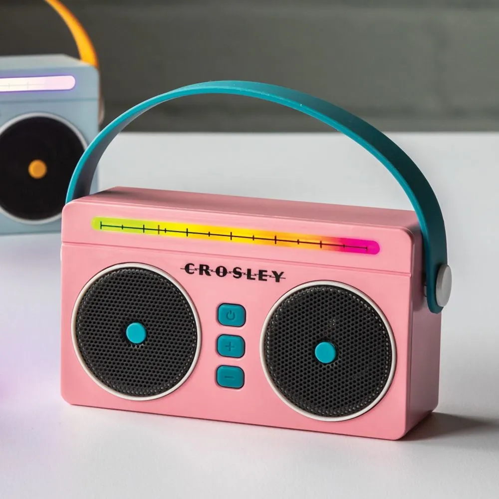 Crosley Mini Boombox bluetooth-högtalare Flamingo bärbar