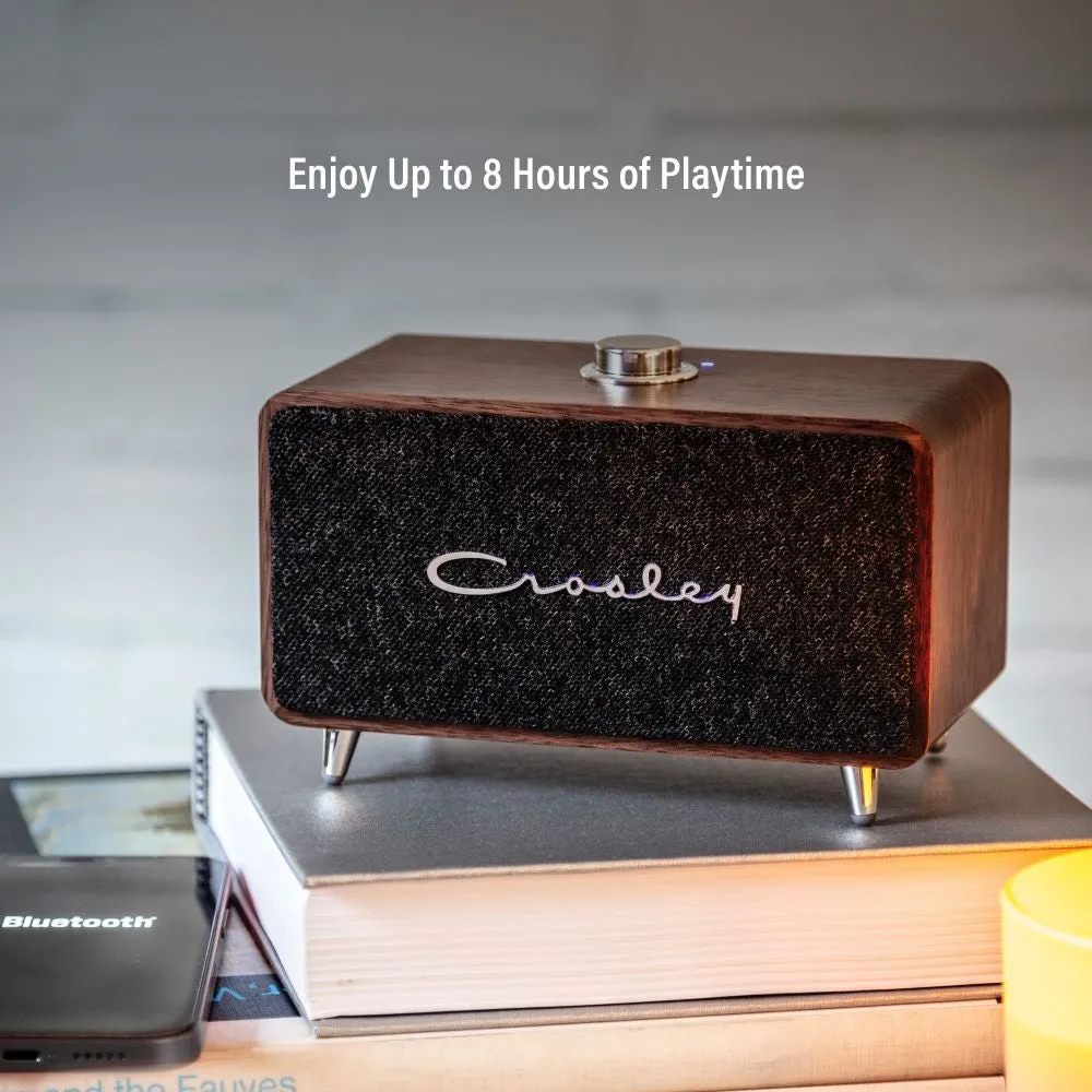 Crosley Stanza bluetooth-högtalare valnöt bärbar