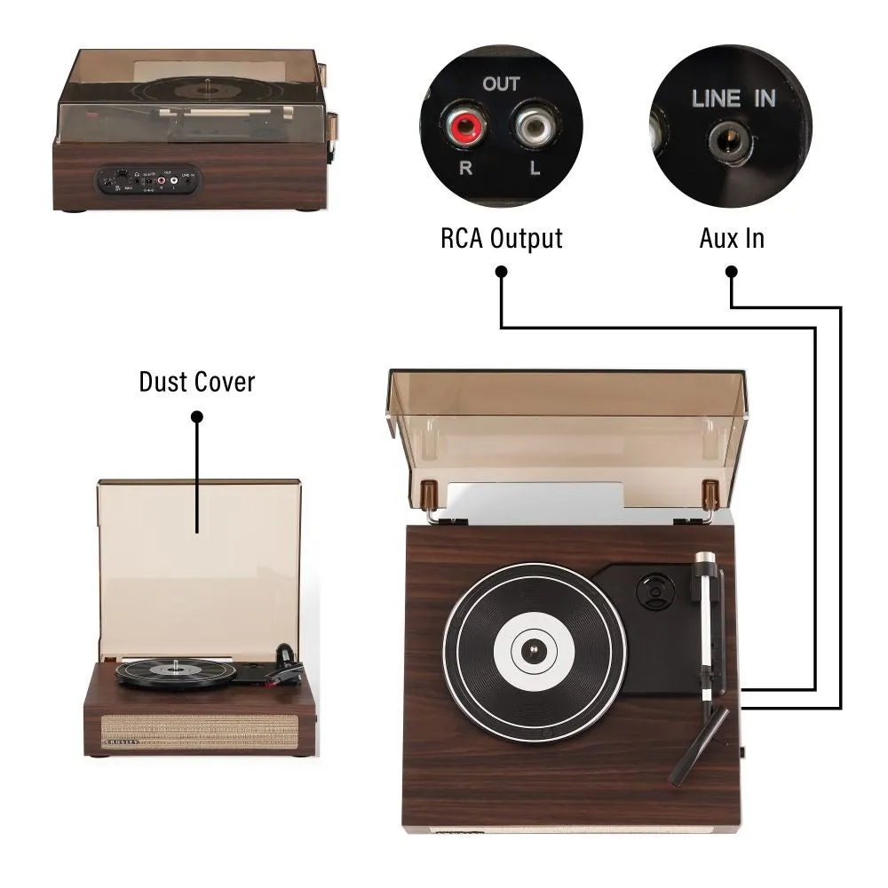 Crosley Scout skivspelare bluetooth valnöt remdrift