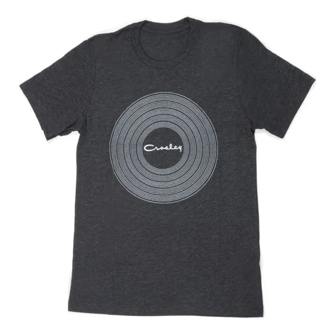 Crosley Vinyl Grooves t-shirt svart tri-blend