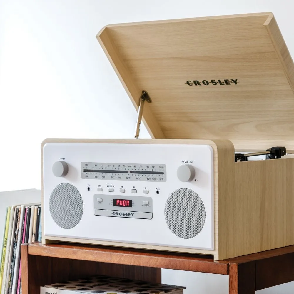 Crosley Carter 7-i-1 skivspelare Natural med radio