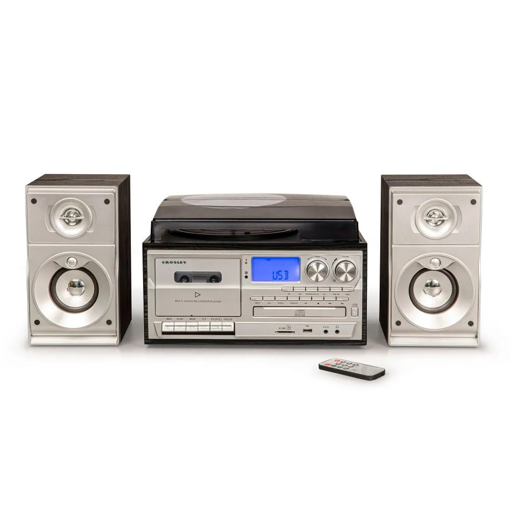 Crosley Eclipse 9-i-1 skivspelare svart med högtalare