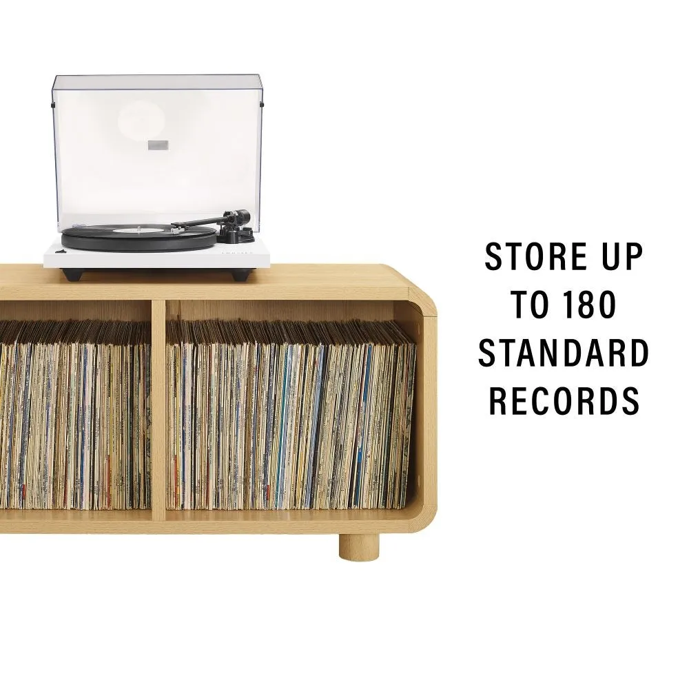 Crosley Zoe Medium skivspelarbänk ask vinylförvaring