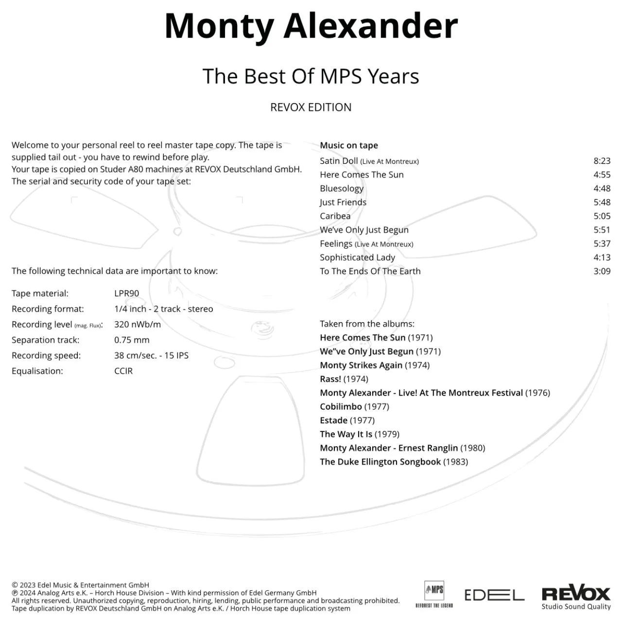 Monty Alexander Best Of MPS Years masterband Essential Master