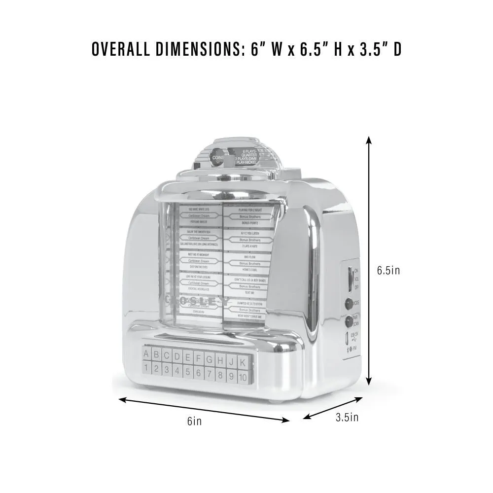 Crosley Diner Jukebox Radio bluetoothhögtalare silver FM
