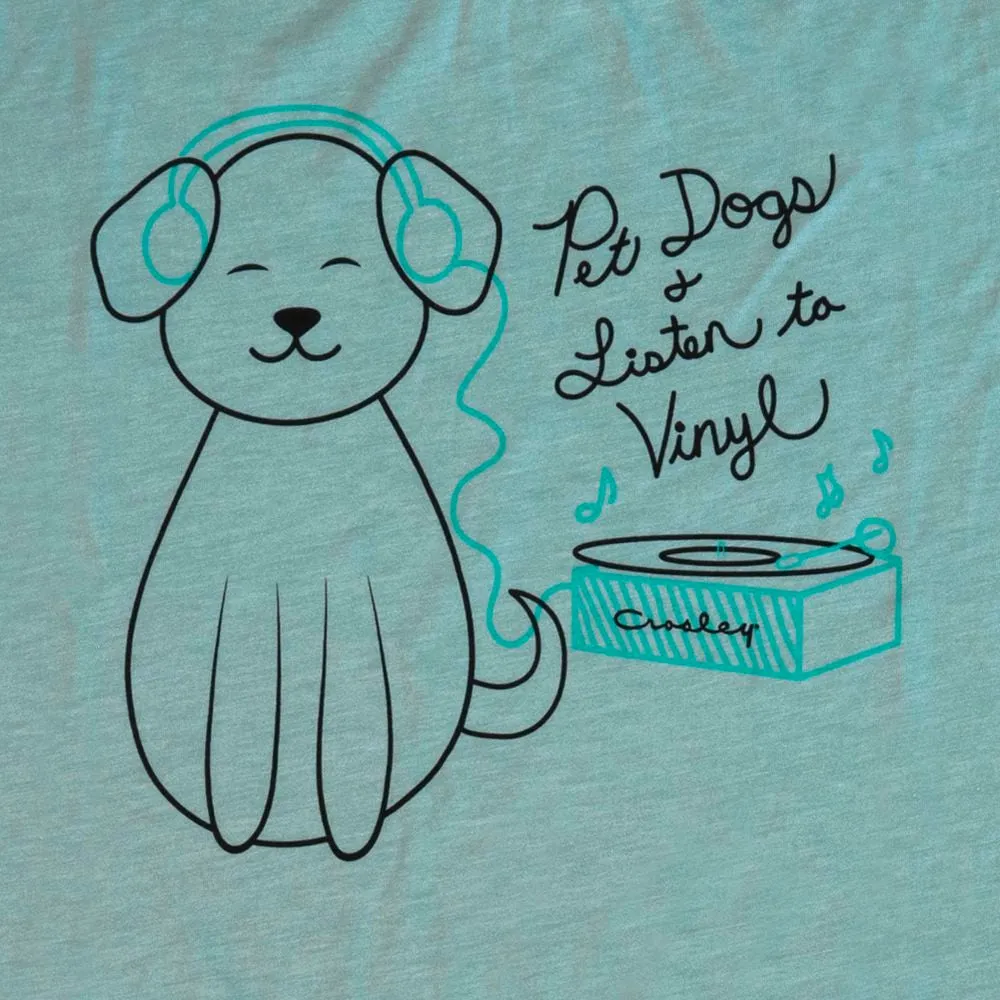 Crosley Dogs Vinyl t-shirt XS dammblå tri-blend