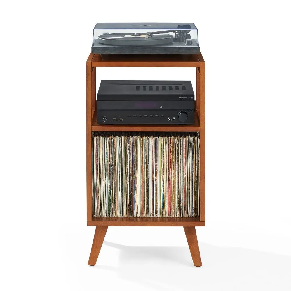 Crosley Asheville skivspelarstativ valnöt trä