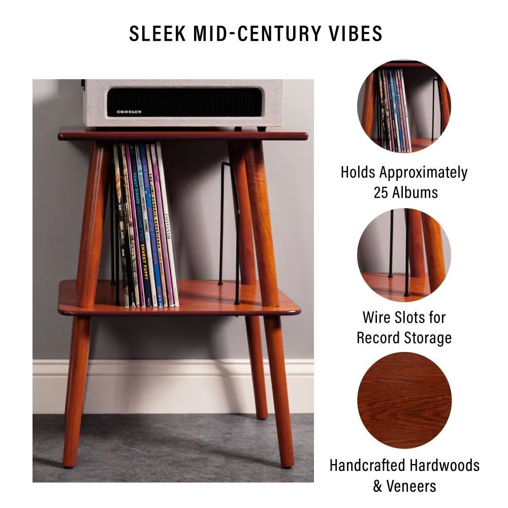 Crosley Manchester skivspelarstativ paprika trä