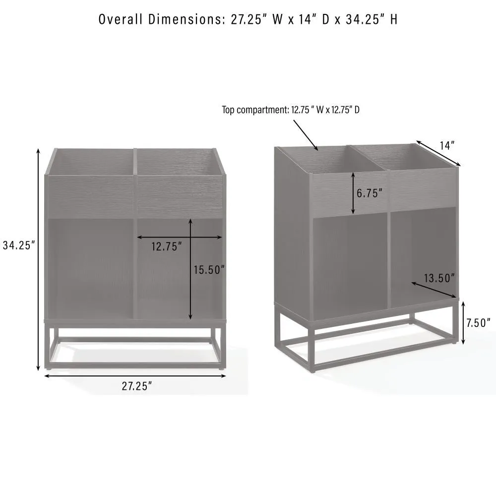 Crosley Enzo skivställ medium svart vinylförvaring