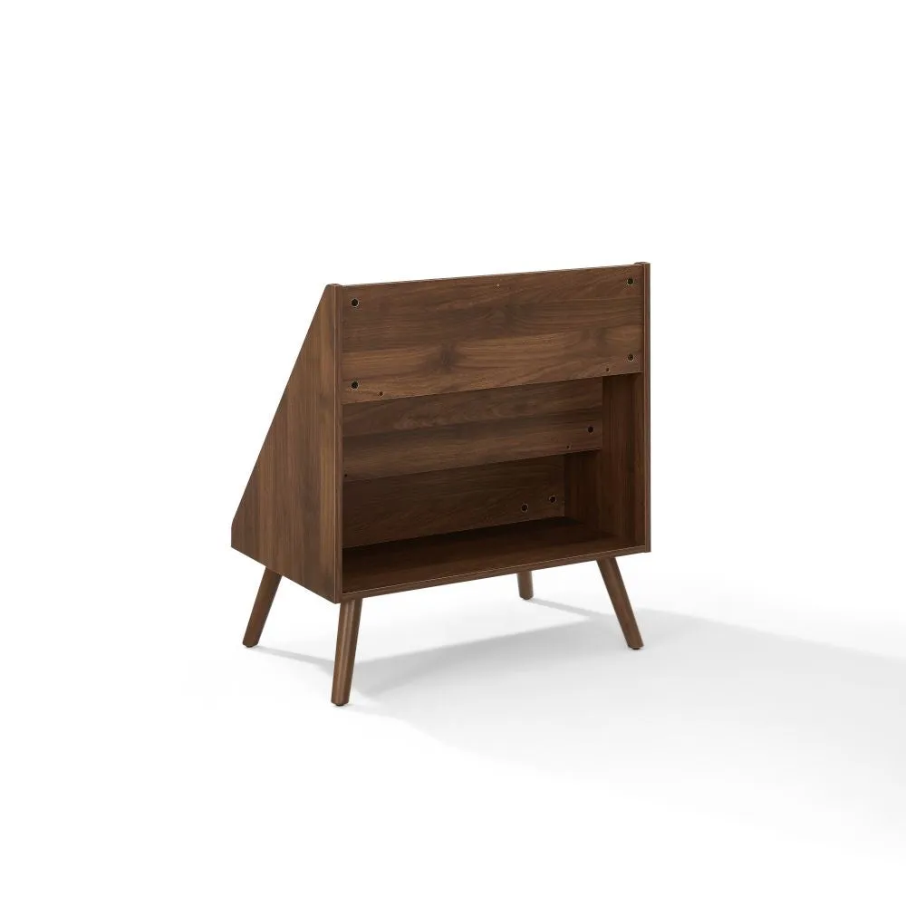 Crosley Liam skivställ valnöt medium vinyl