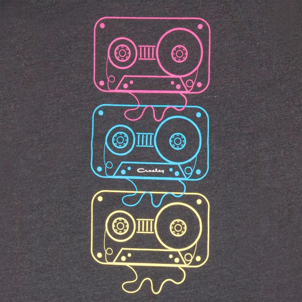 Crosley CMYK kassett t-shirt svart large tri-blend