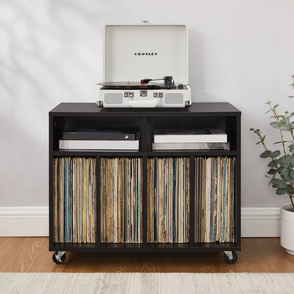 Crosley Carlo rullande skivspelarbänk svart hjul