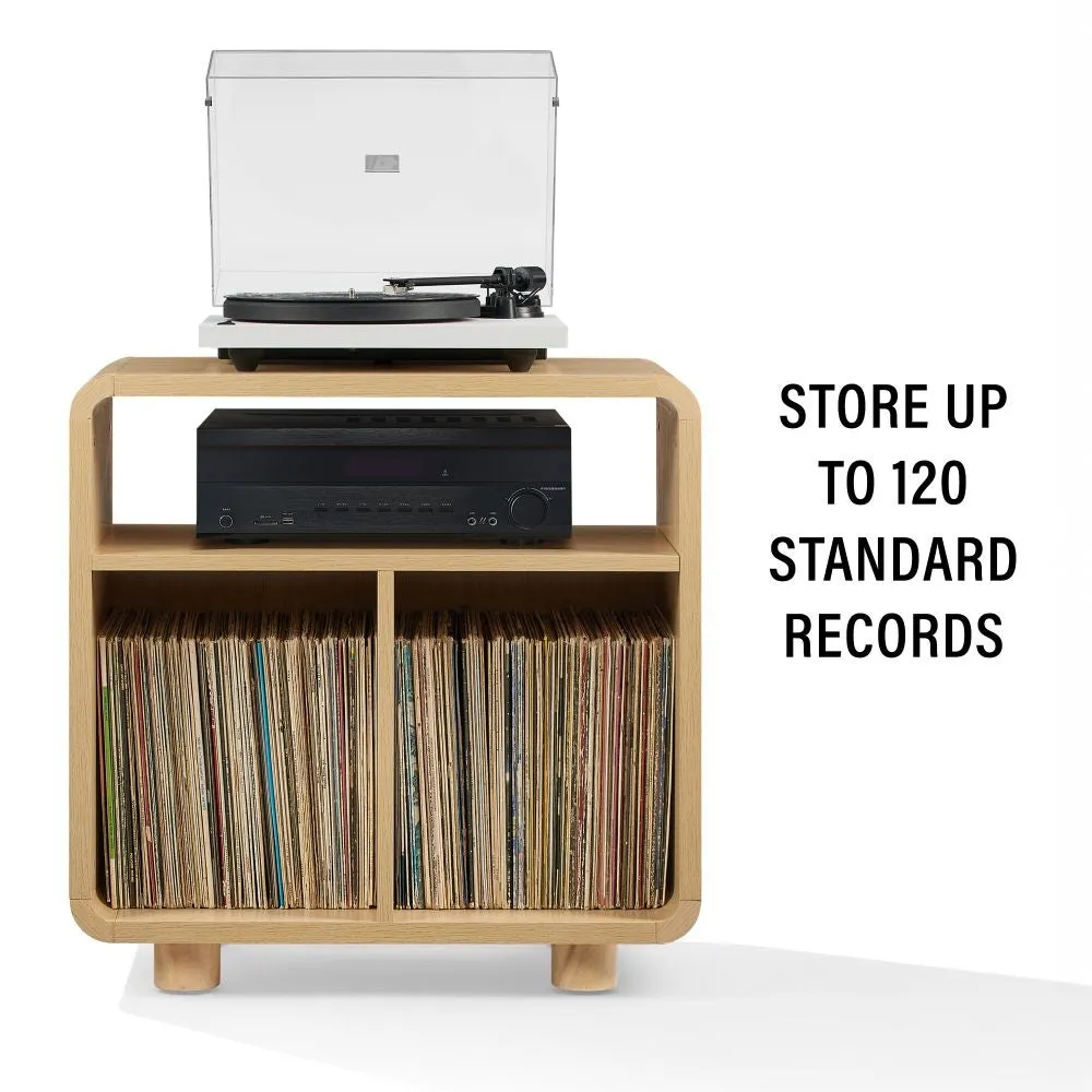 Crosley Zoe skivspelarbord ask vinylförvaring