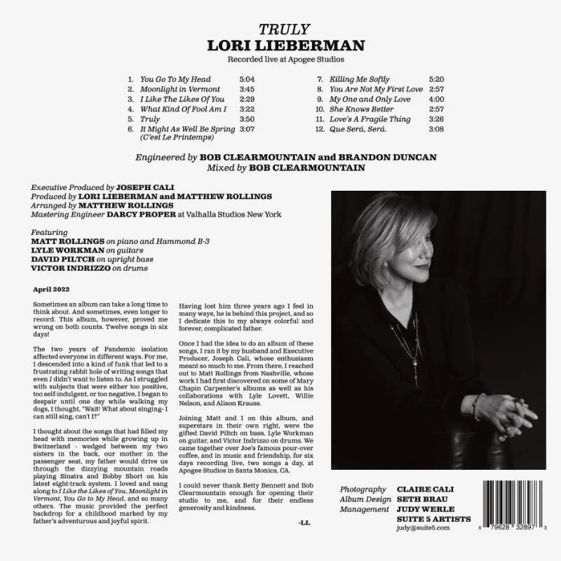Revox Lori Lieberman Truly masterband Studio Master