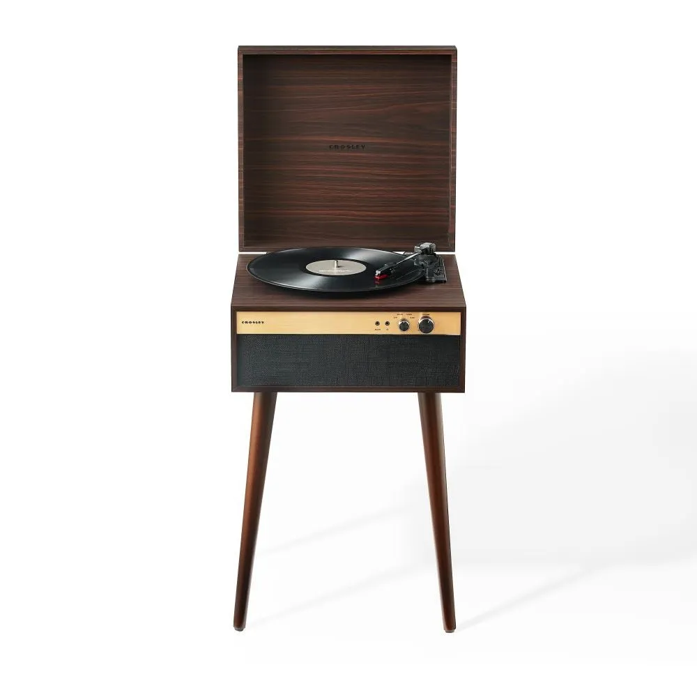 Crosley Jasper skivspelare med högtalare valnöt