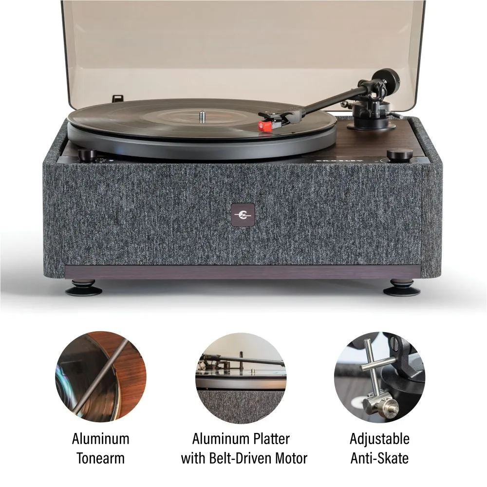 Crosley E200 skivspelare valnöt 33 1/3 varv