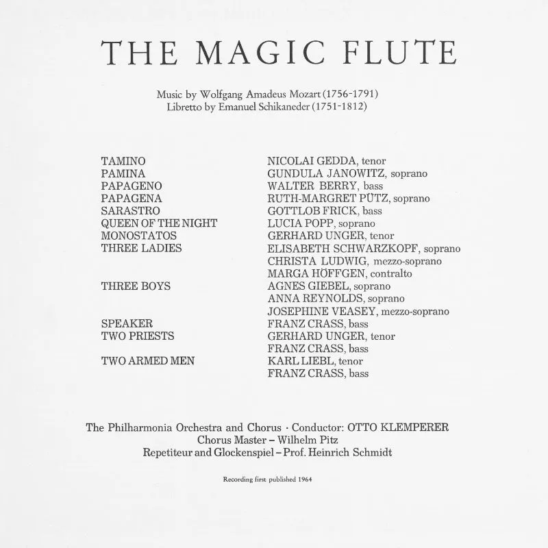 Revox Mozart Magic Flute rullband Studio Master