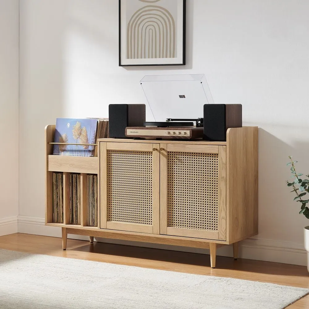 Crosley Maeve skivspelarskåp ask vinylförvaring