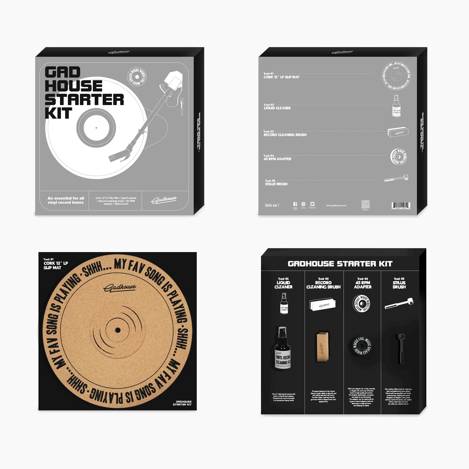 Gadhouse Starter Kit vinylkit för skivspelare