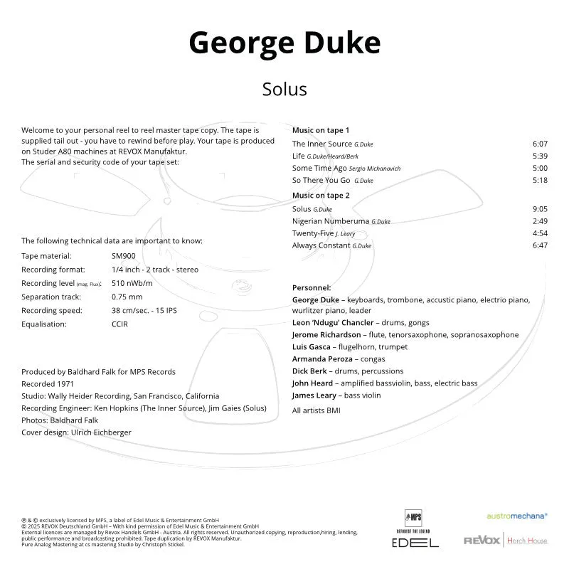 Revox George Duke Solus masterband MPS