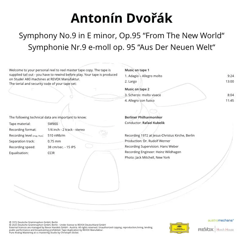Dvořák Symfoni nr 9 New World masterband Standard Master
